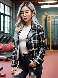 A stunning 28 year old Asian woman is caught in the act in Tokyo's red light district